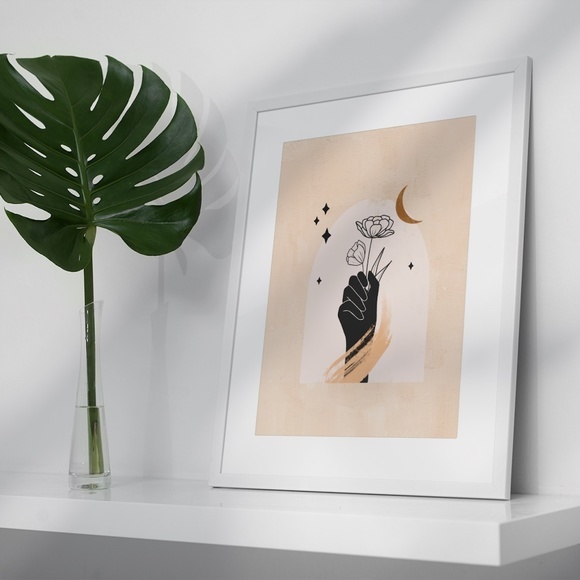 Wall Art Bohemian Celestial Hands Print Poster Illustration Unframed - Picture 3 of 5